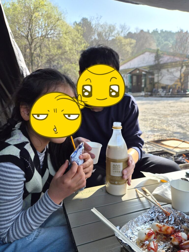 아이와 벚꽃 강화도 캠핑 자연과 숲-막걸리